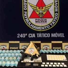 Homem é preso com drogas, armas e R$ 6 mil no Belvedere, em Divinópolis