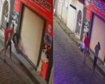 Homem tenta chutar porta de loja e leva tombo em Formiga
