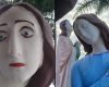 Imagens sacras de Carmo do Cajuru tem pinturas removidas após revolta; veja antes e depois