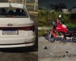 Motociclista fica ferido após acidente com carro em Divinópolis