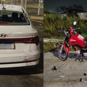 Motociclista fica ferido após acidente com carro em Divinópolis