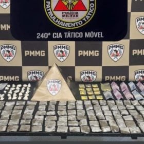 PM prende homem por tr&aacute;fico e apreende grande quantidade de drogas em Divin&oacute;polis