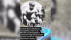 Associação Divinopolitana de Ciclismo lamenta morte de integrante atropelado na BR-494 e cobra justiça