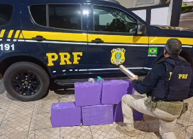 PRF apreende cerca de 93 kg de maconha após perseguição na BR-262 em Pará de Minas