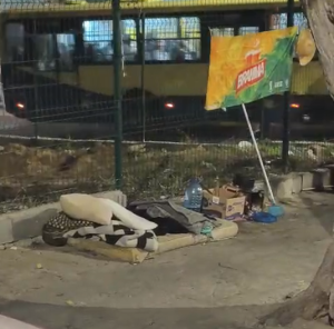 Vídeo mostra pessoa em situação de rua convivendo com ratos no Centro de Divinópolis