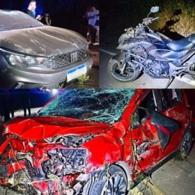 Tronco de árvore na pista provoca acidente com um morto e quatro feridos na MG-060