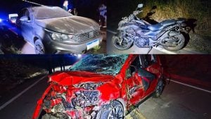 Tronco de árvore na pista provoca acidente com um morto e quatro feridos na MG-060