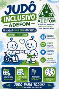 ADEFOM abre inscri&ccedil;&otilde;es para aulas de jud&ocirc; inclusivo destinadas a crian&ccedil;as de 6 a 11 anos
