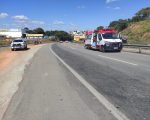 Acidente na MG-050 deixa motociclista ferido próximo a Divinópolis