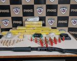 Pitangui: Mulher é presa com drogas, munições e arma