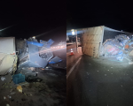 Motorista fica preso às ferragens após carreta tombar na BR-381 em Oliveira