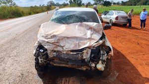Motorista tenta desviar de cachorro e provoca acidente na MG-176, em Luz