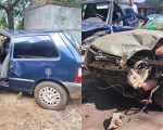 Batida entre três veículos deixa quatro feridos na MG-431, em Itatiaiuçu