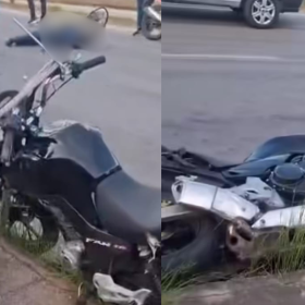 Acidente envolvendo motocicletas e carro deixa ferido em Nova Serrana