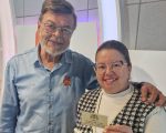 Acertadora do placar do bolão do instagram do Jorge Neto, retirou seu prêmio