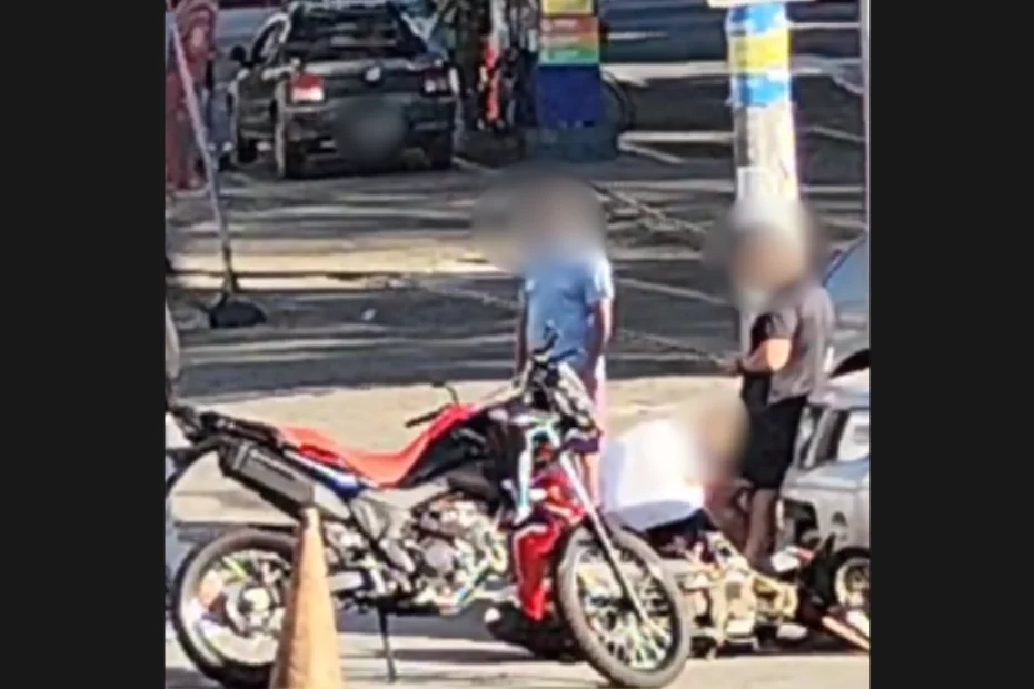 Acidente entre carro e moto mobiliza motoristas na Rua Goi&aacute;s em Divin&oacute;polis