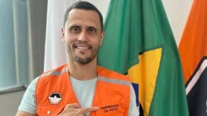 Gleidson Azevedo durante convenção do Republicanos que confirmou candidatura a deputado federal