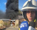 Incêndio destruiu 90% da fábrica de palmilhas em Perdigão, diz Bombeiros