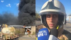 Incêndio destruiu 90% da fábrica de palmilhas em Perdigão, diz Bombeiros