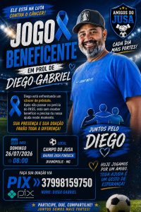 Jogo beneficente vai arrecadar recursos para ajudar Diego Gabriel em Divinópolis