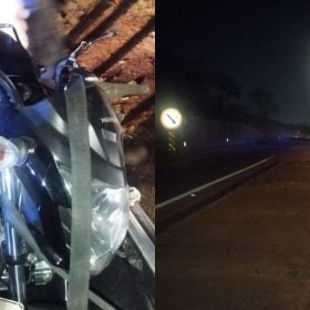 Jovem fica ferida após cair da moto na MG-050, em Itaúna