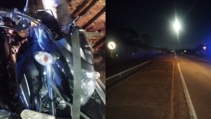 Jovem fica ferida após cair da moto na MG-050, em Itaúna