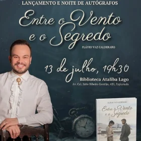 Fl&aacute;vio Vaz lan&ccedil;a novo romance em Divin&oacute;polis com evento aberto ao p&uacute;blico