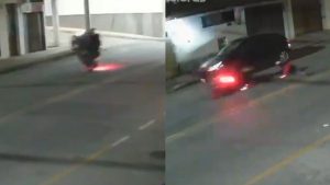 Motociclista 'dar grau' e cai junto com garupa em Divinópolis