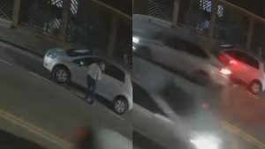 V&iacute;deo: Motorista atropela mulher e foge no S&atilde;o Jos&eacute;, em Divin&oacute;polis