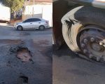 Ônibus com trabalhadores cai em buraco causado por vazamento em Divinópolis