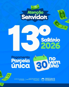 Prefeitura de Divinópolis anuncia data do pagamento do 13º salário dos servidores municipais.