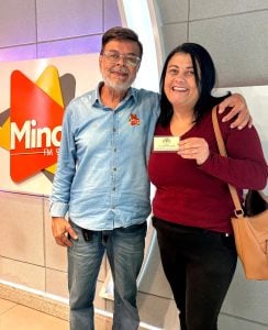 Ganhadora do Bolão do Jogo do Brasil x Japão no Programa Jorge Neto