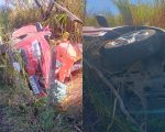 Idoso cochila ao volante e carro cai em ribanceira na BR-354, em Formiga