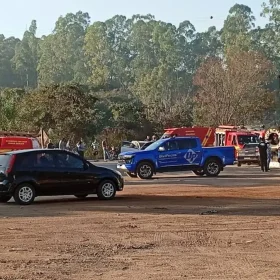 Acidente na BR-494 com atendimento do SAMU em Divinópolis