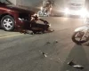 Acidente provoca trânsito lento na Avenida Governador Magalhães Pinto, em Divinópolis
