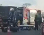 Acidente de motocicleta na estrada para Leandro Ferreira