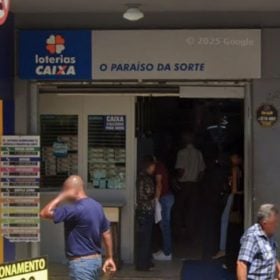 Lotérica 'O Paraíso da Sorte', em Divinópolis, onde o apostador venceu o prêmio máximo da Mega-Sena.