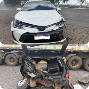 Mulher fica ferida após batida na BR-354, em Arcos