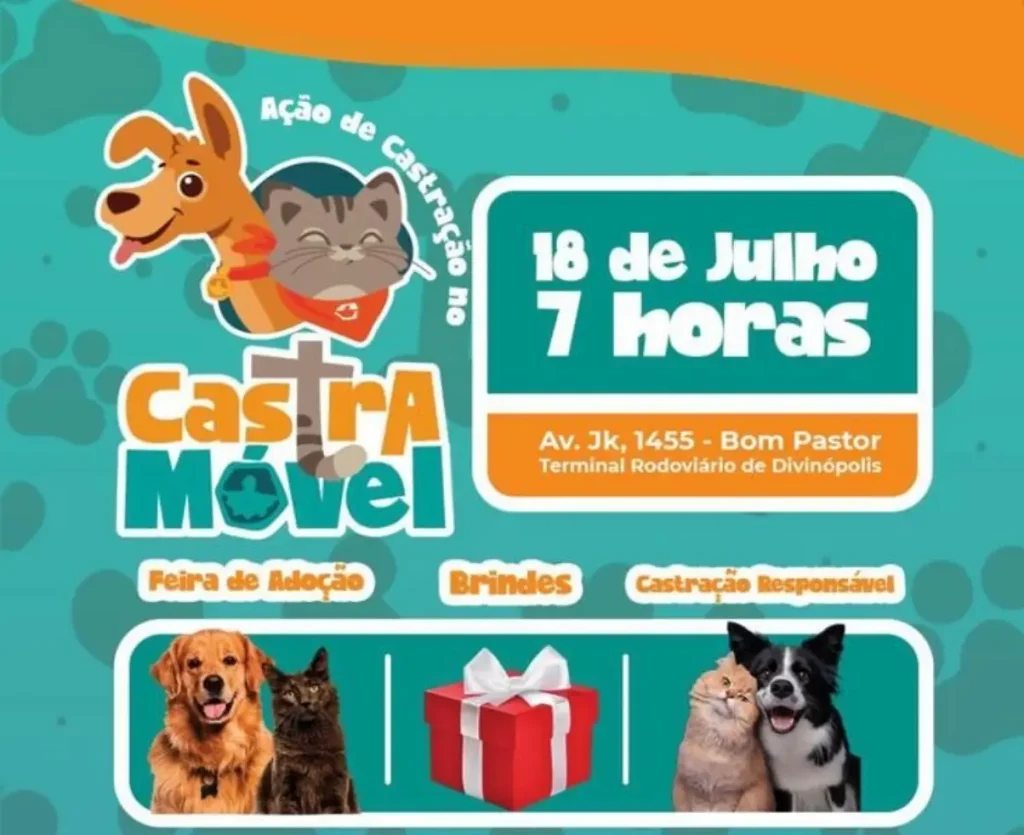 Castram&oacute;vel realiza a&ccedil;&atilde;o com feira de ado&ccedil;&atilde;o no Terminal Rodovi&aacute;rio de Divin&oacute;polis