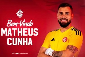 Internacional confirma contratação do goleiro Matheus Cunha, ex-Cruzeiro