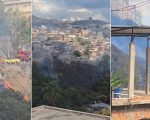 Incêndio em vegetação mobiliza bombeiros, brigadistas e PM na Região Centro-Sul de Belo Horizonte