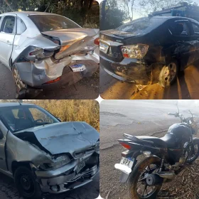 Engavetamento na BR-352 deixa vítimas em Pitangui