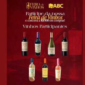 Feira de Vinhos Hiper ABC Divinópolis com degustação de vinhos nacionais e importados.