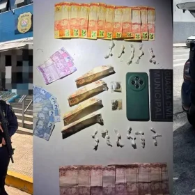 Guarda Municipal durante ocorrência de tráfico de drogas em Divinópolis