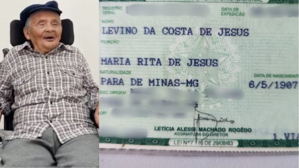 Morre Seu Levino, aos 119 anos, em Par&aacute; de Minas
