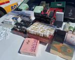Veículo apreendido pela PMRv com carga de contrabando na MG-050, em Divinópolis