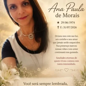 Nota de pesar: falece a enfermeira Ana Paula de Moraes