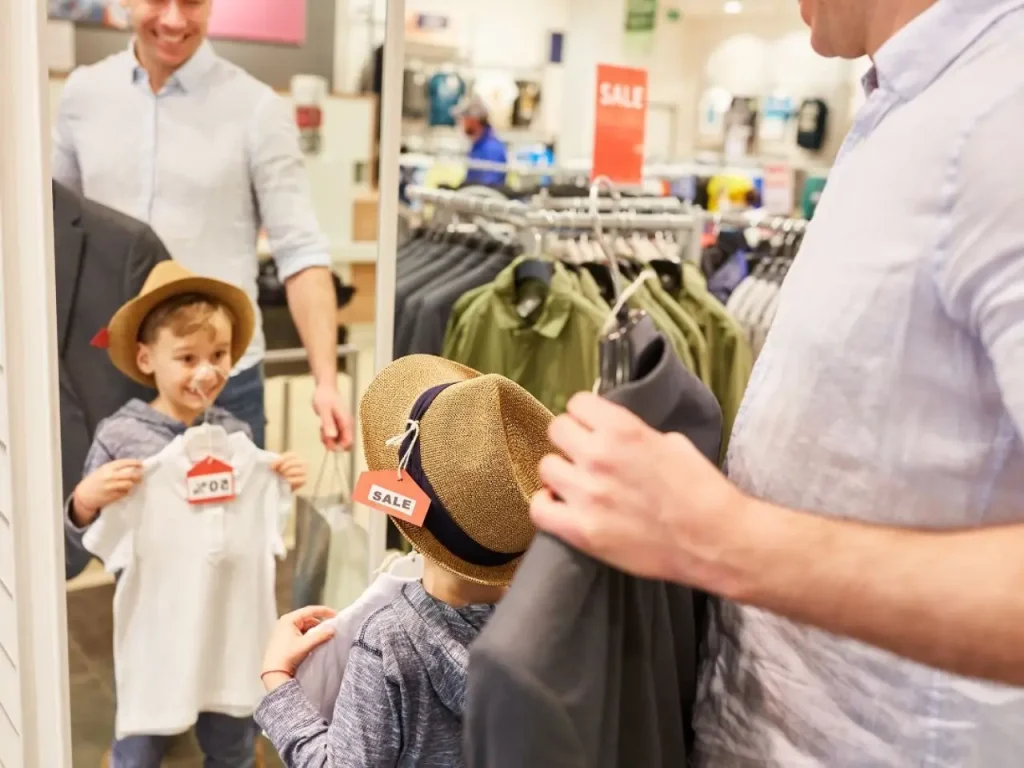Consumidor escolhe presente para o Dia dos Pais em loja de roupas