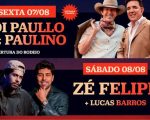 São Gonçalo do Pará Rodeio Show terá shows gratuitos de Zé Felipe e Di Paullo & Paulino