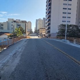 Viaduto do Esplanada em Divinópolis durante obras de recuperação estrutural